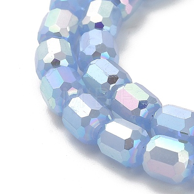 Imitation Jade Glass Beads Strands EGLA-D030-05B-1