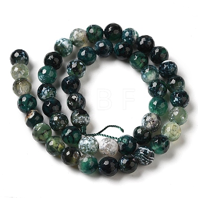 Dyed & Heated Natural Fire Crackle Agate Beads Strands X-G-P539-B01-11-1