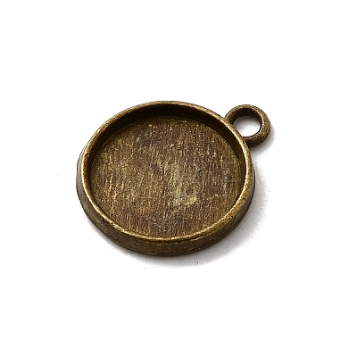 Tibetan Style Pendant Cabochon Settings TIBE-A23176-AB-FF-1