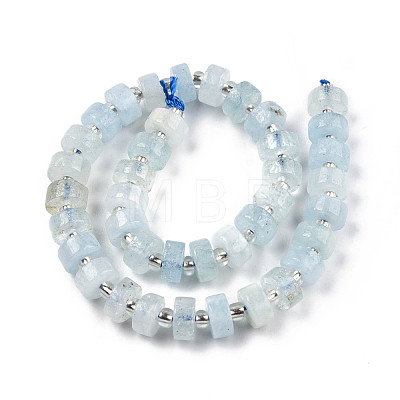 Natural Aquamarine Beads Strands G-N327-07I-1