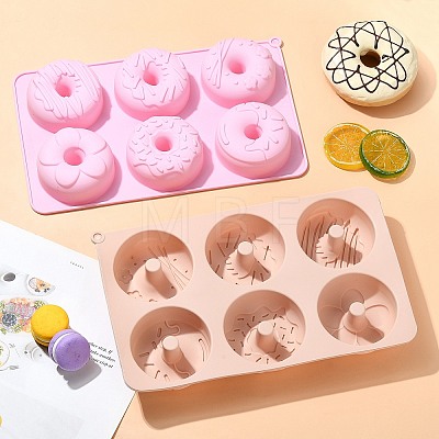 2Pcs 2 Colors Donut Baking Silicone Molds ST-CJ0043-081-1