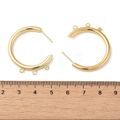 Ring Brass Stud Earring Finding KK-C042-08G-1