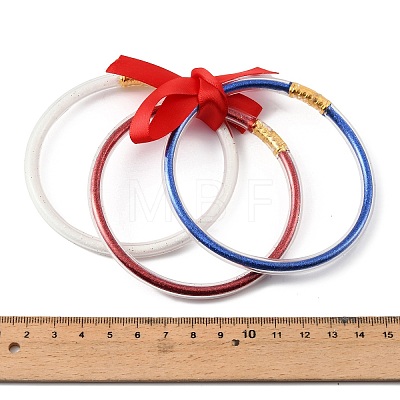 Independence Day PVC Plastic Glitter Powder Multi-Strand Bangles PL-H002-01B-1