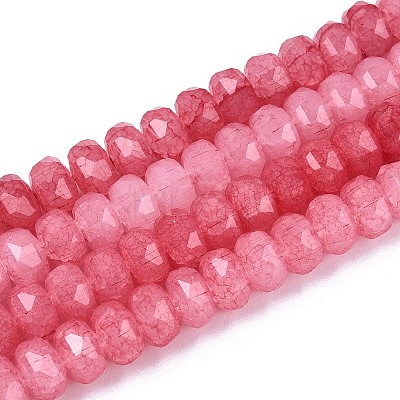 Imitation Jade Crackle Glass Beads Strands GLAA-N068-01A-A12-1