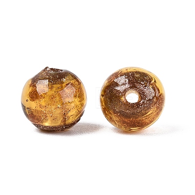 Handmade Gold Sand Lampwork Beads LAMP-N045-01A-08-1