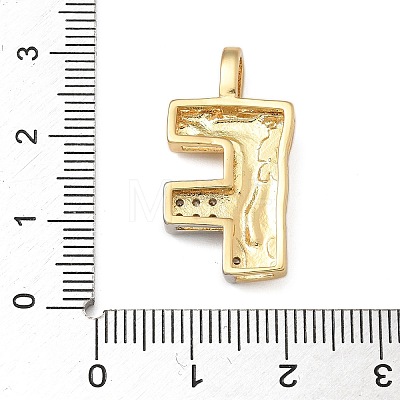 Brass Micro Pave Cubic Zirconia Pendants KK-B126-02G-F-1