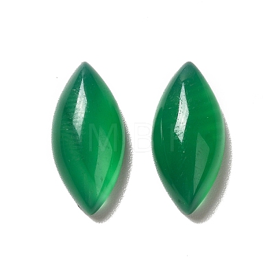 Dyed Natural Green Onyx Agate Cabochons G-G975-02-1