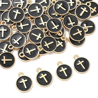60Pcs Alloy Enamel Pendants ENAM-YW0008-02B-1
