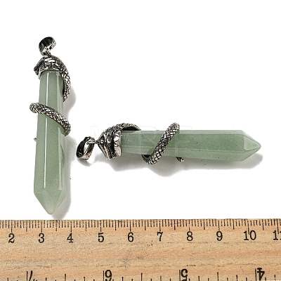 Natural Green Aventurine Pointed Big Pendants G-F766-07AS-09-1