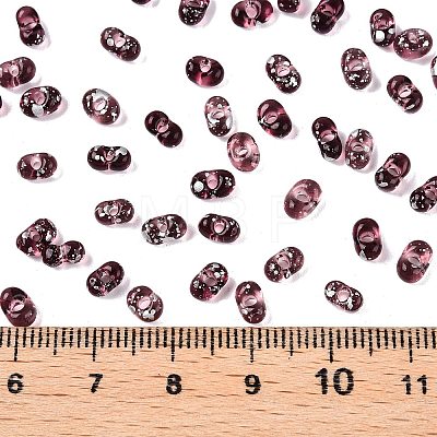 Picasso Spray Painted Glass Seed Beads SEED-T006-04-21-1