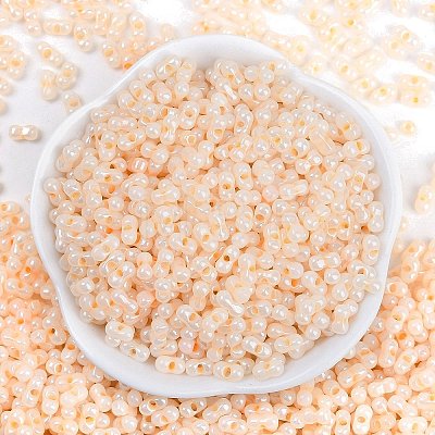 Opaque Colours Luster Glass Seed Beads SEED-K010-04F-1