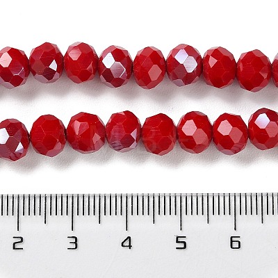 Opaque Solid Color Glass Bead Strands GLAA-D022-02-1