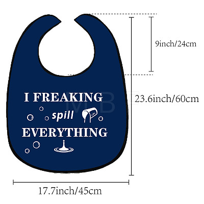 Washable Canvas Adult Bibs for Eating AJEW-WH0328-002-1