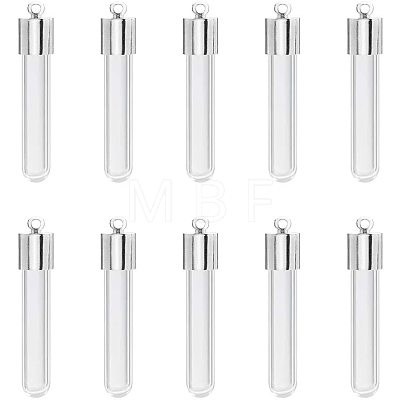 Glass Bottle Pendants GLAA-PH0007-48P-1
