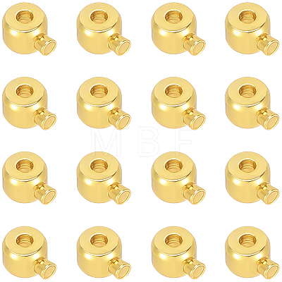 80Pcs Brass Crimp Beads KK-BBC0025-89G-1