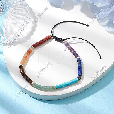 Natural Mixed Gemstone Braied Beads Btacelets for Women BJEW-JB10685-1