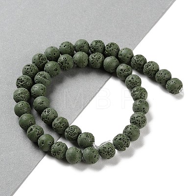 Synthetic Lava Rock Dyed Beads Strands G-H311-08C-03-1