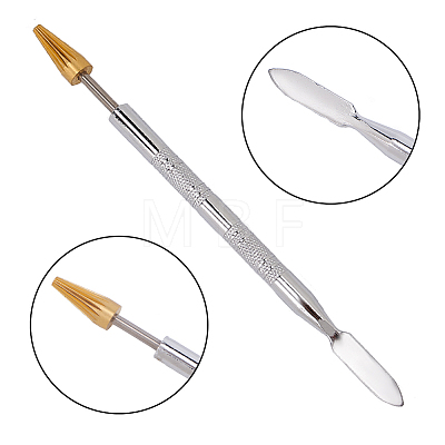 Gorgecraft Stainless Steel Double Side Leather Edge Dye Pen TOOL-GF0001-22-1