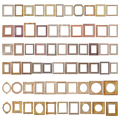 6 Sets 6 Styles Paper Self-Adhesive Photo Frame Stickers DIY-WR0005-69-1