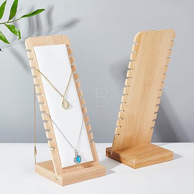 Phyllostachys Pubescens Necklace Display Stand NDIS-WH0002-14B-1
