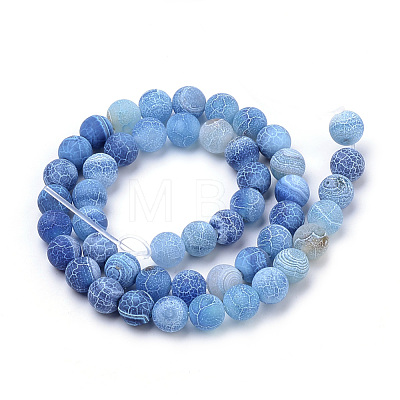 Natural Weathered Agate Beads Strands G-S259-05C-8mm-1
