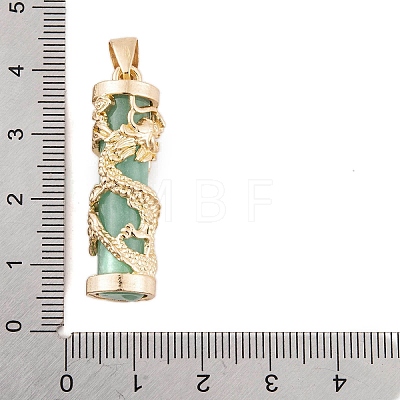 Synthetic Luminous Stone Column Pendants FIND-C058-01G-03-1