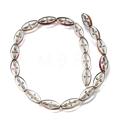 Electroplated Transparent Glass Beads Strands GL-CBA98F0-08A-1