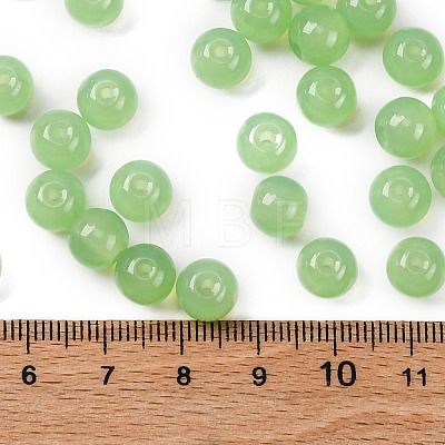 Imitation Jade Glass Seed Beads SEED-Z004-J8MM-07-1