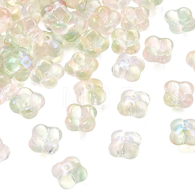 Electroplate Transparent Glass Beads GLAA-A045-03A-1