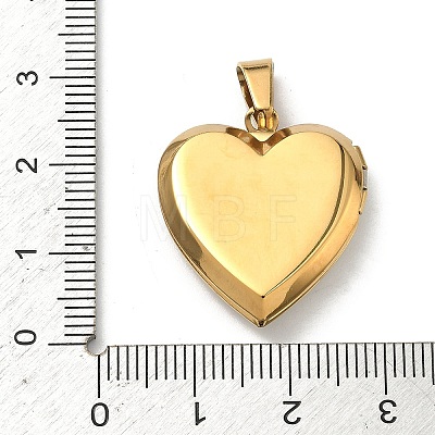 304 Stainless Steel Locket Pendants STAS-H255-02G-09-1