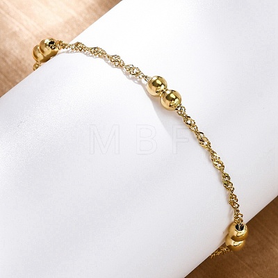 304 Stainless Steel Rope Chain Bracelets for Women BJEW-C094-03G-1