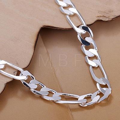 Unisex Brass Figaro Chain Bracelets BJEW-BB12563-1