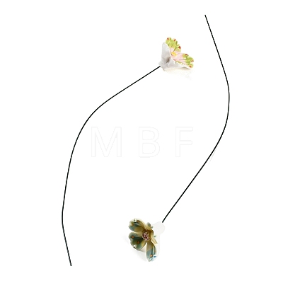 Hand-Painted Ceramic Flower Stems with Iron Stem PR-CBAD4A8-01-1