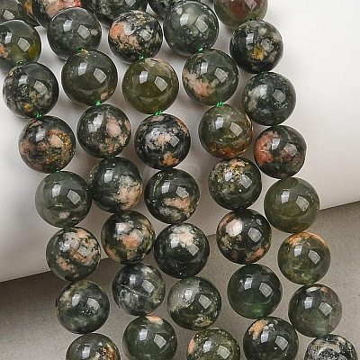 Natural Green Rutilated Quartz Beads Strands GG-CBAC4F6-B01-8mm-A-1