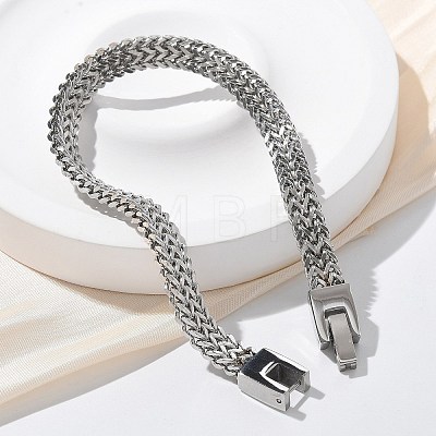 Brass Wheat Chain Bracelets for Women Men KK-P292-22P-1