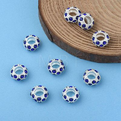 Alloy Rhinestone European Beads CPDL-H999-17-1