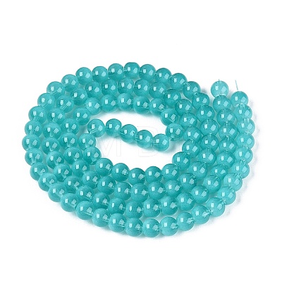 Transparent Glass Imitation Cat Eye Beads Strands GLAA-Q110-01B-07-1