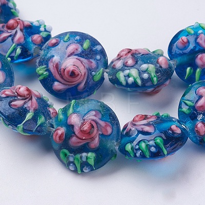 Handmade Bumpy Lampwork Beads Strands LAMP-K027-06H-1