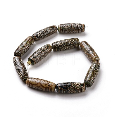 Tibetan Style dZi Beads TDZI-E004-15-1