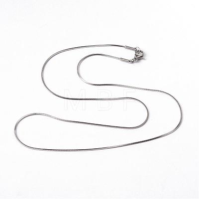 304 Stainless Steel Snake Chain Necklaces NJEW-F196-14P-1