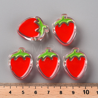 Transparent Enamel Acrylic Beads TACR-S155-003-1