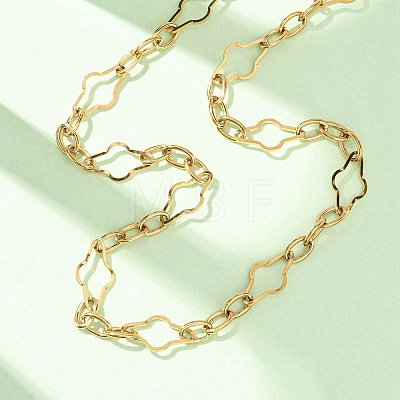 11MM 304 Stainless Steel Cross Link Chain Necklaces with OT Clasps for Men Women NJEW-P355-01C-G-1