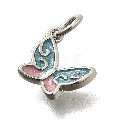 Brass Enamel Charms KK-Z093-07P-01-1