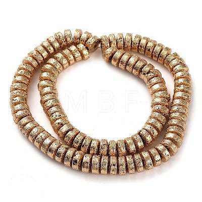 Electroplated Natural Lava Rock Beads Strands G-I360-A04-02-1