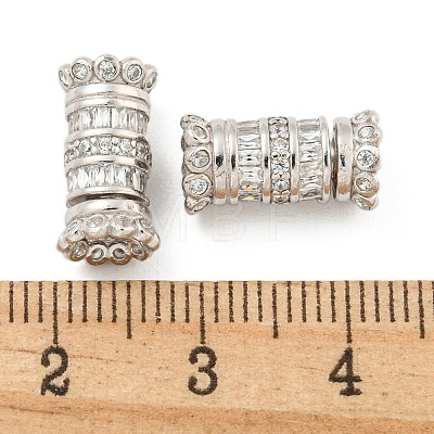 925 Sterling Silver Micro Pave Cubic Zirconia Screw Clasps STER-U001-05A-P-1