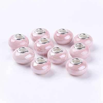 Handmade Porcelain Ceramic Spacer Beads Fit European Charm Bracelets X-OPDL-G001-8-1