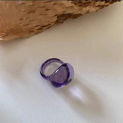 Oval Resin Finger Rings for Women WG60A90-05-1