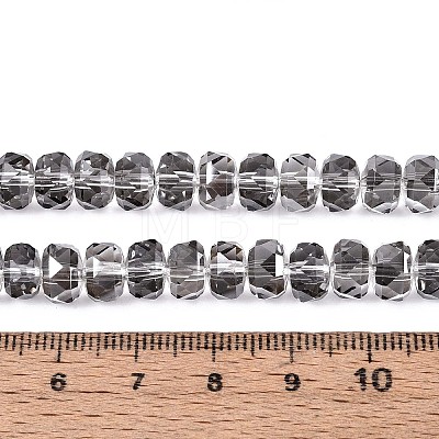 Electroplate Transparent Glass Beads Strands EGLA-N022-04A-D02-1