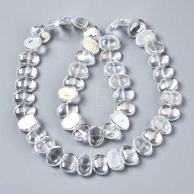 Electroplate Glass Beads Strands EGLA-N008-012-A01-1