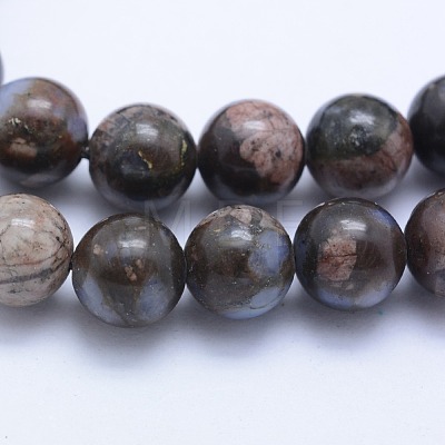 Natural Gemstone Beads Strands G-F531-8mm-P-1